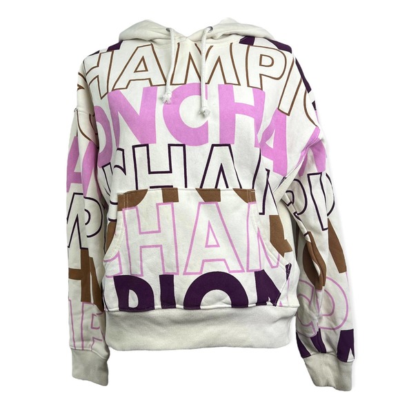 Champion Women's Logo Print Hoodie Sweatshirt Top LG - Picture 1 of 3